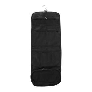 Foldable Hanging Solid Makeup Bag Black
